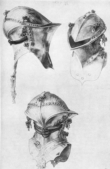 Side, Front, and Back View of a Helmet
